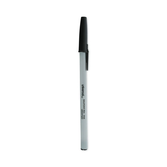 Fine 0.7mm Stick Ballpoint Pen - Black (1 Dozen)