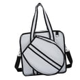 thumbnail image 4 of Bolsa de tenis, bolsa para raquetas, funda para raquetas, portátil, para deportes al aire libre con cremallera, multiusos para raquetas de bádminton, Gris, 4 of 8