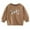 Brown, variant on CYRBOKO Girl's Sweatshirts, Cotton Long Sleeve Crew Neck Comfy Grils Clothes Orange Size 7-8 T