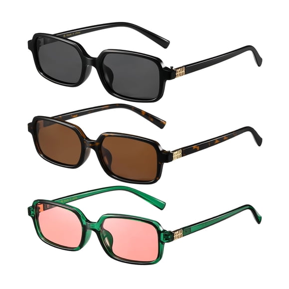 Gafas de Sol MASDUN Polarizadas Rectángulo Estrecho Retro Y2K de los 90