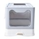 thumbnail image 1 of Caja de arena para gatos con puerta plegable, bandeja de arena plegable cerrada para mascotas, 1 of 8