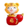 thumbnail image 2 of Zhaomeidaxi 2022 New Year Tiger Car Ornaments Figurines Miniatures Crafts Ornament Lucky Fortune Tiger Lantern Statue Ornament for Car Desktop Home Ornament Interior Decoration Good Meaning, 2 of 10