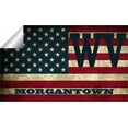 thumbnail image 2 of Morgantown WV West Virginia Monongalia County Vintage US Flag Decal Bumper Sticker 3M Vinyl 3" x 5", 2 of 3