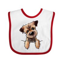 Inktastic Border Terrier Boys or Girls Baby Bib