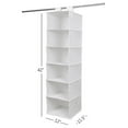 thumbnail image 2 of (3 pack) Mainstays 6 Shelf Non-Woven Hanging Closet Organizer Shelf Dividers, Arctic White, 2 of 6