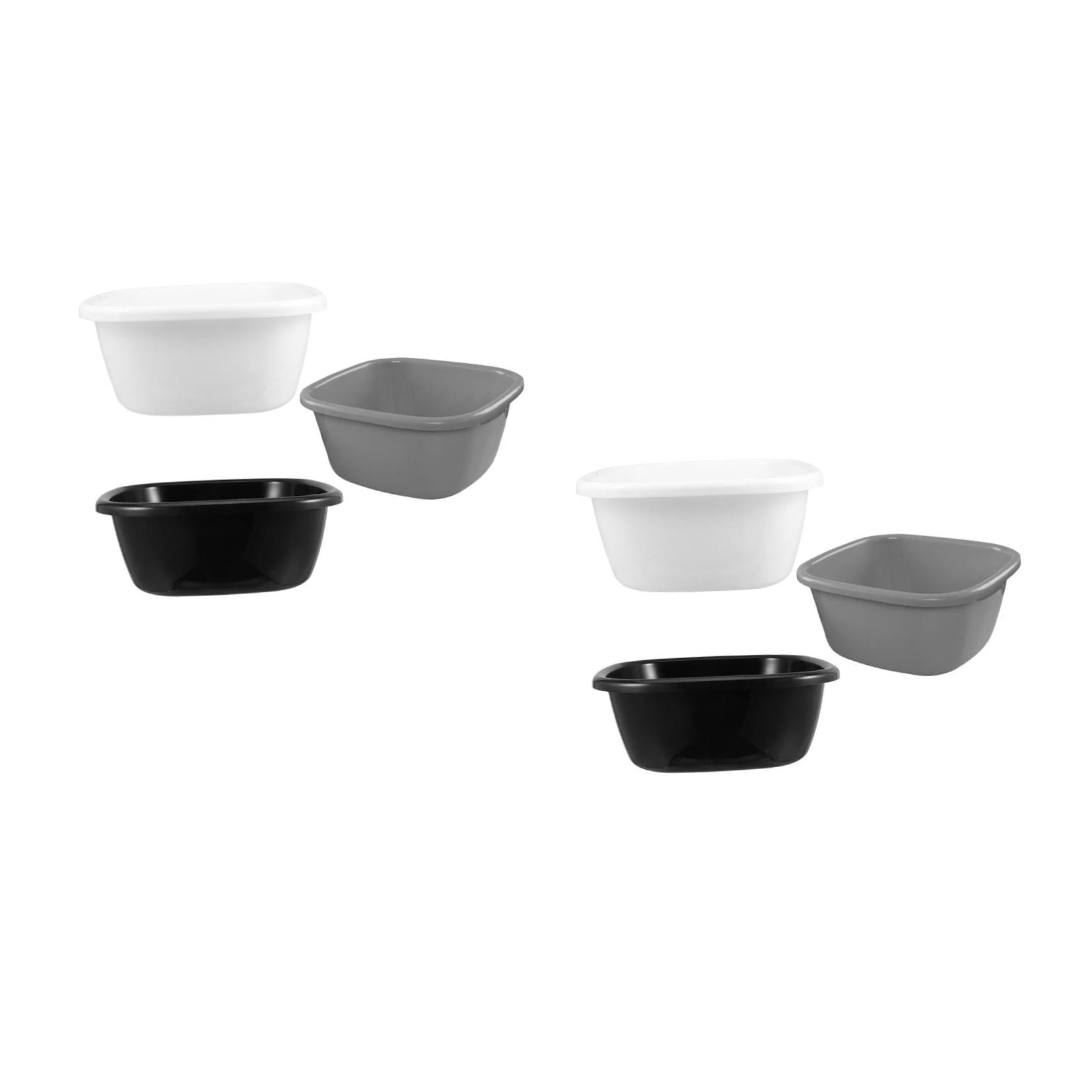 WHAMVOX WORGEOUS 6 pcs Plastic Foot Bath Tub for Soaking Feet Wash Basin Dish Tub Bathroom Water Sink Laundry