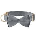 thumbnail image 1 of HLONK Durable Polyamide Adjustable Velvet Dog Collar - with Bowtie and Metal Buckle - Cute Solid Pattern for Small  Medium  and Large Dogs  Ideal Gift for Puppies, 1 of 7