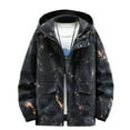 thumbnail image 1 of Birdeem Man Camouflage Gradation Pockets Zipper Hooded Coat, 1 of 8