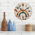 thumbnail image 3 of Yayeee 10" Wall Clock Battery Operated Quartz Round Silent Non-Ticking Home Decor, Cute Rainbow, 3 of 6