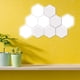 thumbnail image 4 of Lámpara decorativa de pared hexagonal DIY Sincero 7 luces con fuente de alimentación incluida, 4 of 10