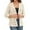 Beige, variant on Breezora Ladies V Neck Three Quarter Sleeve Lace Knit Cardigan Open Front Lightweight Cover Up L Size Beige