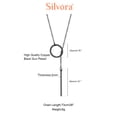 thumbnail image 7 of Silvora Black Long Necklaces for Women Dainty Drop Bar Pendant Lariat Y-Necklaces Adjustable Long Chain Trendy Jewelry Gifts for Daughter Mom Birthday Mother's Day, 7 of 7