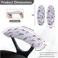 thumbnail image 6 of HELLHERO Butterfly Lavender Print Office Chair Cover with Armrest Covers, Gaming Chair Seat Slipcover with Elastic Band, Comfortable Desk Chairs Armrest Covers, Purple, 6 of 6