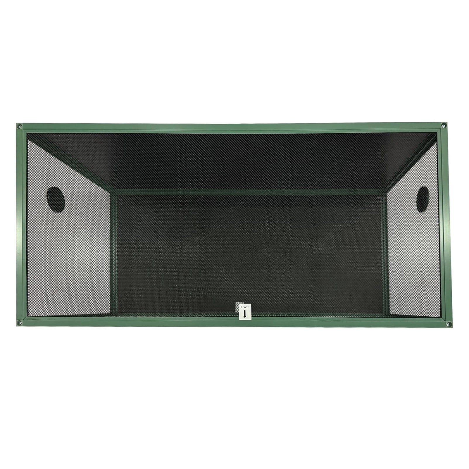 Spacious 120 Gallon Reptile Enclosure - 4x2x2 ft Front Opening Cage for Bearded Dragons & Snakes, Heavy-Duty Screen Top, Easy Assembly & Maintenance Terrarium, Dark Green Color