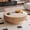 Natural Wood, variant on 39.37'' Round Coffee Table with Storage Solid Wood Veneered Modern Coffee Table Accent Tea Table for Living Room, Bedroom, Apartment or Office, Walnut