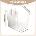 thumbnail image 3 of Small Wall Mounted Storage Organizer Bin, Floating Shelves Fridge Organizer Storage Box, Adhesive Cabinet Door Storage Basket, Plastic Makeup Containers for Kitchen, Bathroom, Cabinet, Pantry, Office, 3 of 8