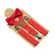 thumbnail image 2 of Conjunto de tirantes y pajarita para niños, accesorios de ropa portátiles, tirantes en forma de Y resistentes para Rojo, 2 of 9