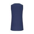 thumbnail image 3 of up to 60% off Gifts Usmixi Womens Tank Tops Casual Solid Loose Breathable Workout Pocket Tshirts Vest Summer Trendy Plain V-Neck Sleeveless Shirts Blouse Dark Blue XL, 3 of 5