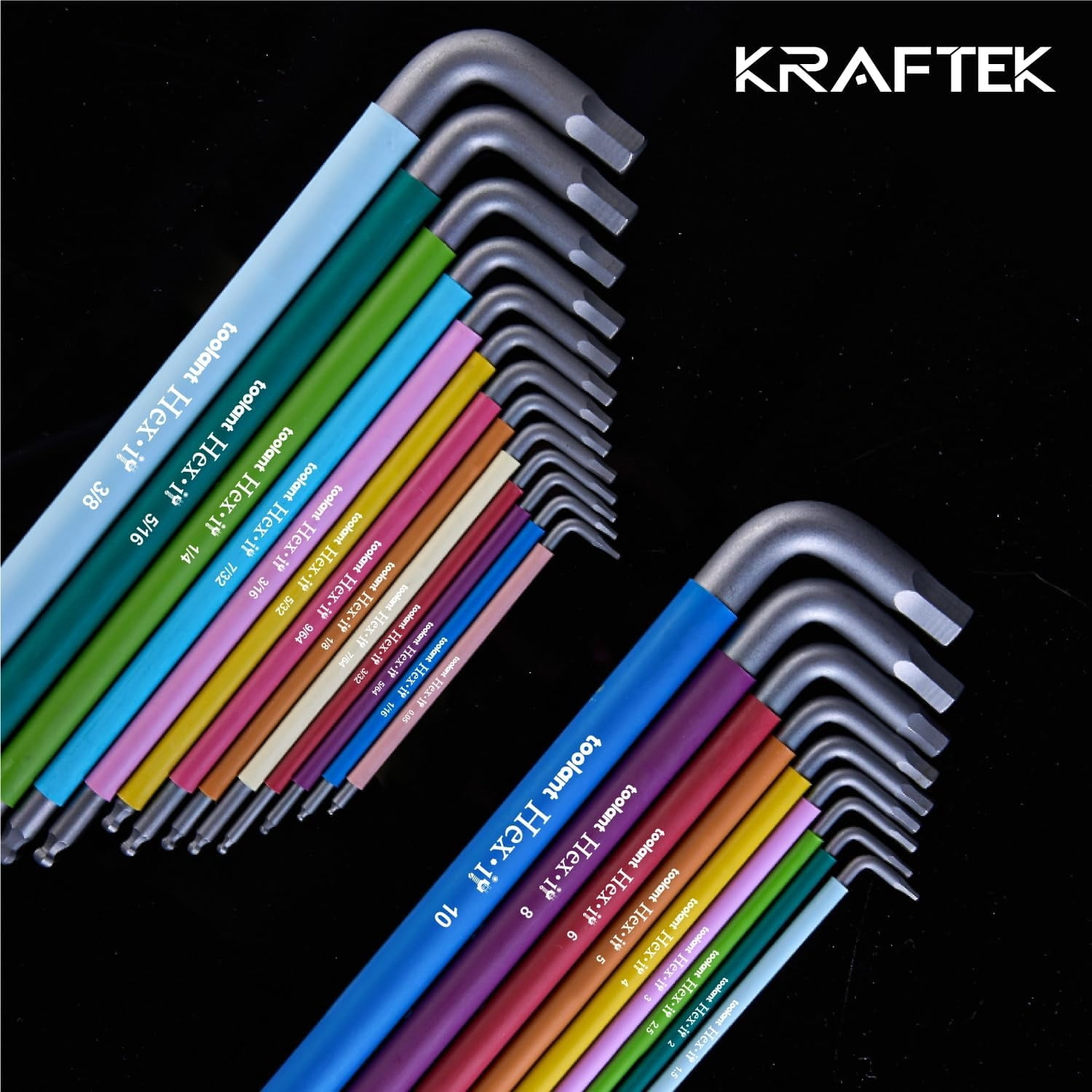 Metric Allen Wrenches Sets 9pcs, Extra Long Arm Allen Key Set with Ball End, Crafted Hex Key Set with Color Coded Sleeves, Unique Patented Holder Design for Magnetizing and Demagnetizing