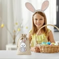 thumbnail image 3 of Under $5 Easter Table Decor Easter Bunny Party Candy Box Gift Bag Gift Packaging Linen Drawstring Bag Candy Easter Eggs Bag, 3 of 6