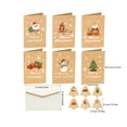 thumbnail image 2 of Cateissary Paquete de 6 Feliz Navidad Tarjeta de felicitación Sobre Pegatina Festival Celebración Invitación de boda Postal Regalos para niños Kits de decoración para fiestas, 2 of 6