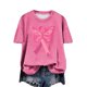 thumbnail image 4 of Puntoco Blusas casuales de moda para mujer, camisetas estampadas con cuello redondo, camisetas de manga corta, 4 of 5