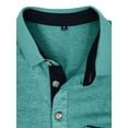 thumbnail image 3 of Daeful Hauts d'Été pour Hommes Col à Revers T-Shirts Golf Manches Courtes Coupe Classique Polo Vert Lac TG, 3 of 4