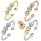 thumbnail image 1 of Spinner Fidget Beads Rings mujeres niñas anillos de ansiedad aliviar el estrés anillos de acero inoxidable giratorio libremente anillo Hy, 1 of 5