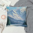 thumbnail image 2 of Orinice Mountain Lake Trees Decorative Cushion Throw Pillow Cover for Home Couch Living Room Bedroom - 1PC 12x12in, 2 of 5