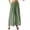 Celadon Green, variant on Wide Leg Palazzo Pants for Women Dressy Summer Casual Elastic Waist Lounge Long Trousers with Pocket Dark Khaki-E1