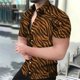 thumbnail image 3 of Camisa con estampado de leopardo para hombre, camisas casuales con botones, ropa de calle sexy de manga corta, camisas vintage de mano corta, verano 2024, 3 of 5