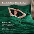 thumbnail image 3 of Juego de ropa de cama Bedsure, tamaño king, 7 piezas, edredón verde oscuro, 3 of 9