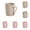 Beige 3 Packs & Pink 3 Packs, variant on Wall Mounted Portable Toothbrush Cup For Home And Travel Convenient Couples Rinsing Mug