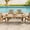 Brown, variant on 66.9" Long Outdoor Dining Table for 4-6, HDPE All-Weather Rectangular Table with Umbrella Hole and Triangular Legs,  for Patio, Backyard, Deck, Garden, Brown