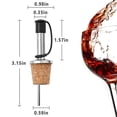 thumbnail image 3 of 16 piezas de vertedor de vino vertedor de corcho para botellas de licor Afortunado Sencillez, 3 of 5