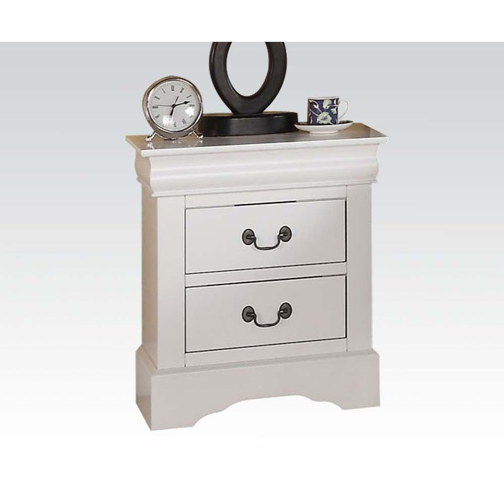 Louis Philippe III Nightstand in White - 0 - 0