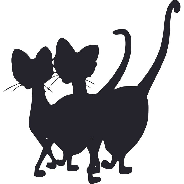 新着 Tramp Lady Cat Am and Si Cartoon Wall Decors Characters ウォールステッカー・シール