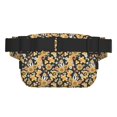 thumbnail image 3 of Fotbe Mushrooms Honeycomb Cangurera Cuadrada con Estampado de Doble Capa, Bolsa de Cintura Ajustable Mini para Hombres y Mujeres, 3 of 9