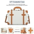 thumbnail image 5 of COTRUNKAGE Minimalist 2 Piece Vintage Luggage Sets Travel Carry On Suitcase for Women with Spinner Wheels, Pearl White, 5 of 7