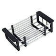thumbnail image 3 of Bamboohart Small Dish Drying Rack Exquisite Design Dish Drying Rack in Sink Flexible Placement Over the Sink Dish Drainer Drying Rack Gray, 3 of 6