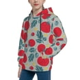 thumbnail image 2 of Salouo Tomato Pattern Hoodie Sweatshirt for Youth, Fall Pullover Hoodie Sweatshirt Long-Sleeve Pullover Hooded Sweatshirt-Large, 2 of 6