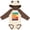 Natural & Brown w Ears, variant on Inktastic Eat Sleep Anime Repeat Boys or Girls Long Sleeve Baby Bodysuit