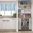 thumbnail image 5 of LALILO Kitchen Curtain Valance Ikat Tie Dye With Stripes And Rod Pocket Window Curtain 52"x 18" Set of 2, 5 of 5