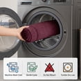 thumbnail image 6 of Superior Oval Bordered Cotton Washable Non-Slip Bath Rug, Runner Size, Plum, 6 of 9