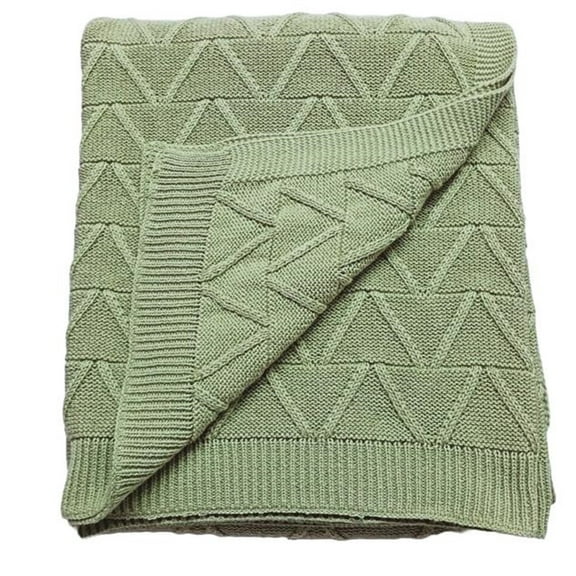 all over triangular design throw, 50”x 60”gorgeous sage color