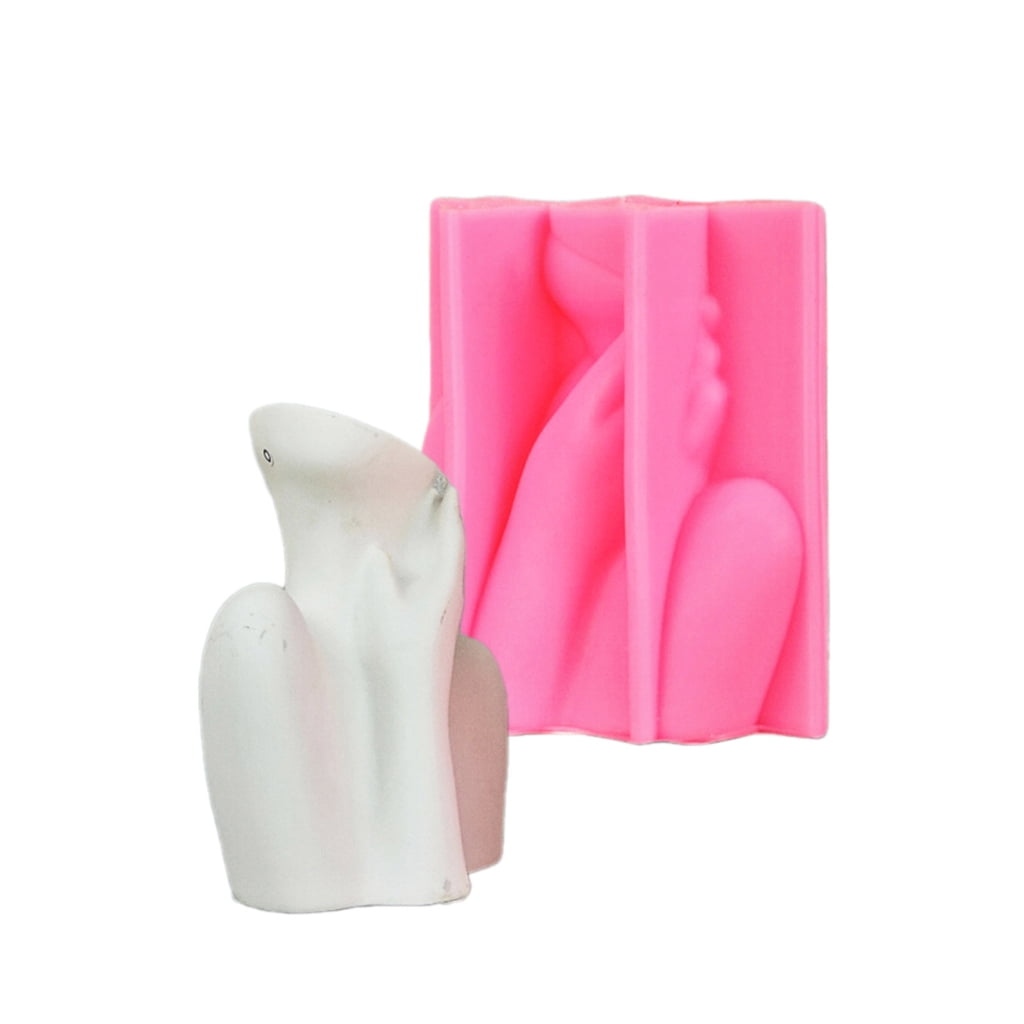 Women Gypsum Silicone Mold DIYs Succulent Concrete Flower Pots Vase Plaster Cement Mold Pen Candle Holder Molds Decors