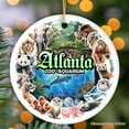 thumbnail image 2 of Atlanta Georgia Aquarium and Zoo Watercolor Art Ornament, City Souvenir Gift with Animals and Sea Creatures, 2 of 6