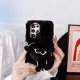 thumbnail image 2 of Allytech Faux Furry Case Cover for Samsung Galaxy S23, Girly Fuzzy Faux Fur Protective Anti-Scratch Cute Cover Case for Girls Women - Black, 2 of 5
