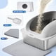 thumbnail image 3 of EDX Caja de Arena para Gatos de Acero Inoxidable con Tapa, Caja de Arena para Gatos Extra Grande XL para Gatos Grandes, Lados de Pared Alta, Nunca Absorbe Olores, Fugas Antiorinas, Fácil Limpieza, Recogedor y Tapete Incluidos, Gris Claro, 3 of 8