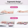 thumbnail image 2 of ikayaa Memory Foam Keyboard Wrist Pad Set Office Gaming Keyboard Wrist Pads with Fabric -slip Base Black, 2 of 7
